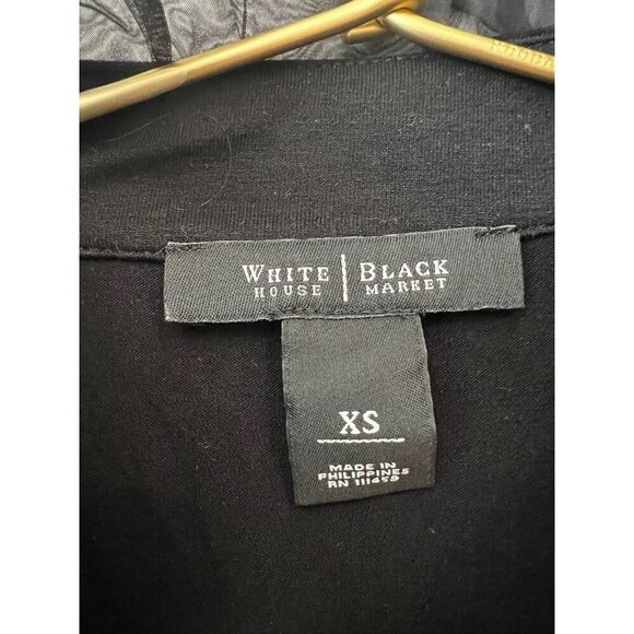 Black Ruffle Neck Sleeveless Blouse White House Black Market XS - Picture 8 of 10